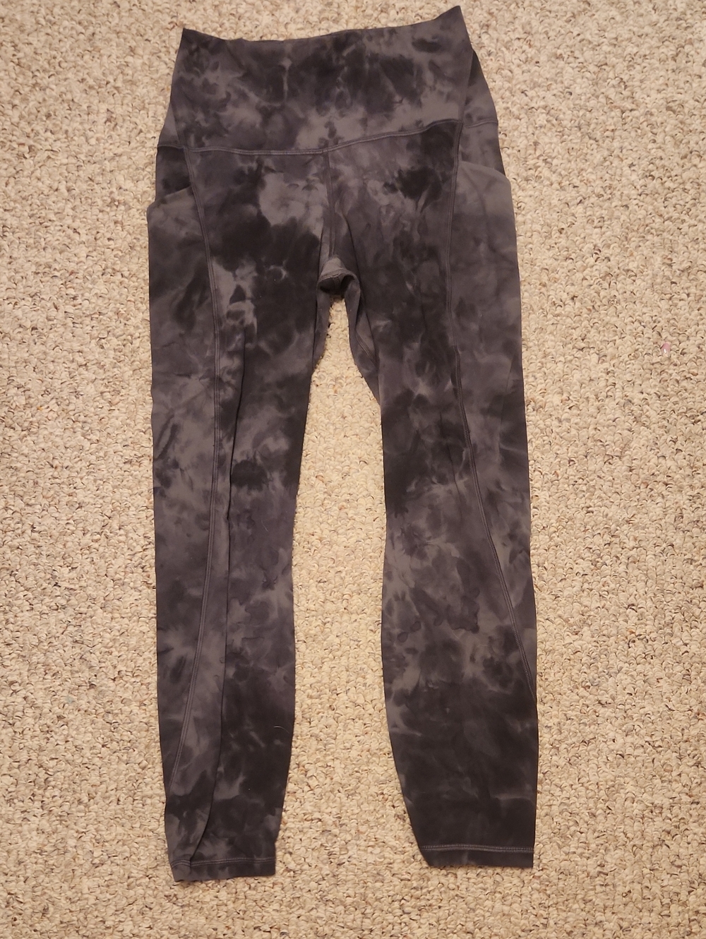 lululemon athletica Black Tie-Dye High-Rise Leggings